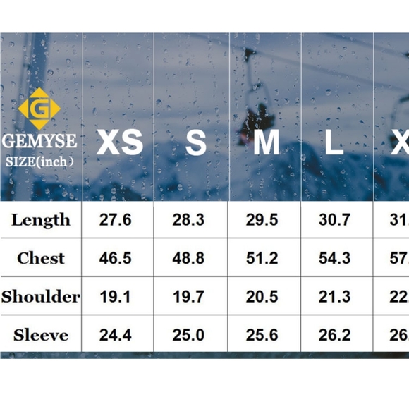 Gemyse Focus On Ski Men's Jacket Waterproof Windbreaker Hooded Small New - Picture 7 of 16